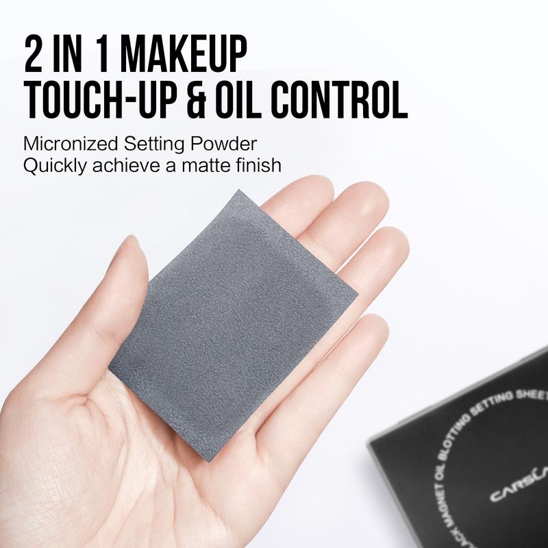Black 2 in 1 Magnet Oil Blotting Setting Sheet