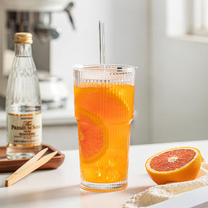 20 oz Ribbed Glass Tumblers by Severa