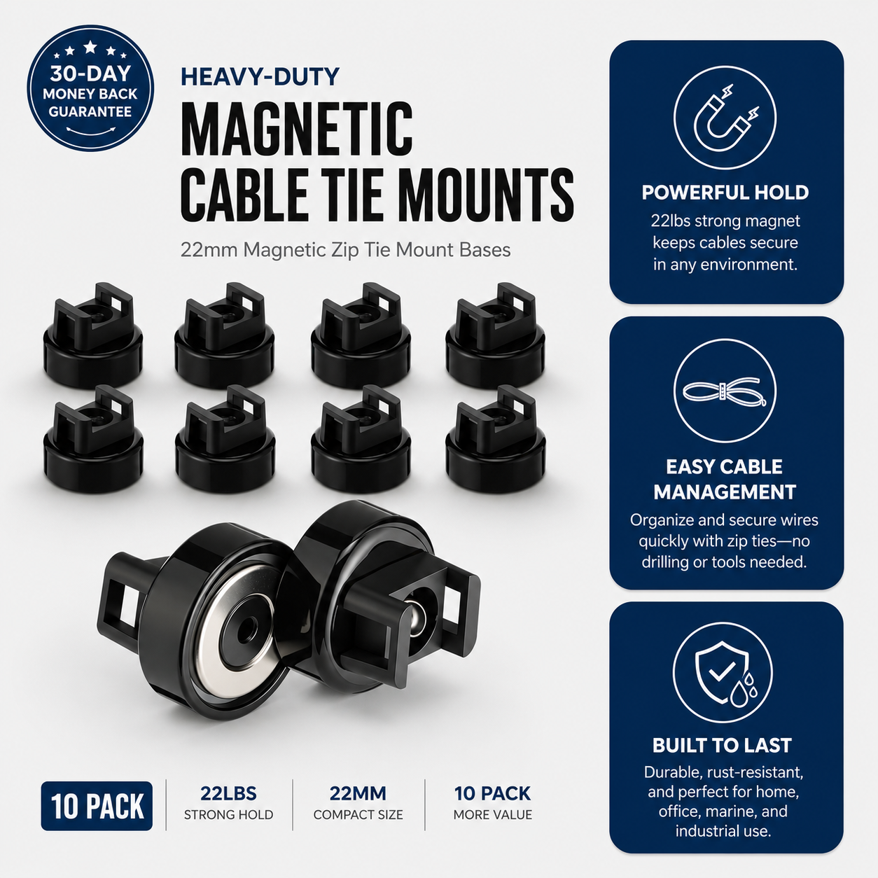 Magnetic Cable Tie Mounts